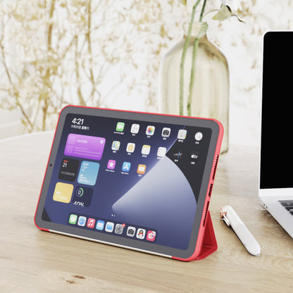 Tri-fold Stand Design Drop-resistant PU Leather Cover Inner TPU Tablet Case Shell for iPad mini (2021)