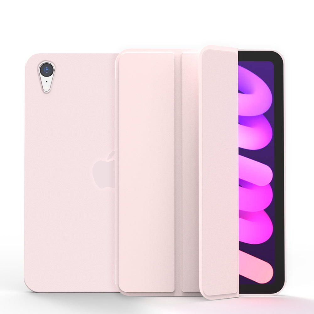 Tri-fold Stand Design Drop-resistant PU Leather Cover Inner TPU Tablet Case Shell for iPad mini (2021)