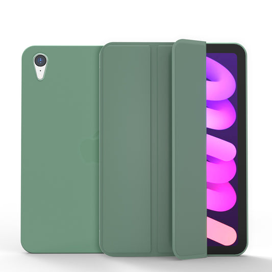 Tri-fold Stand Design Drop-resistant PU Leather Cover Inner TPU Tablet Case Shell for iPad mini (2021)