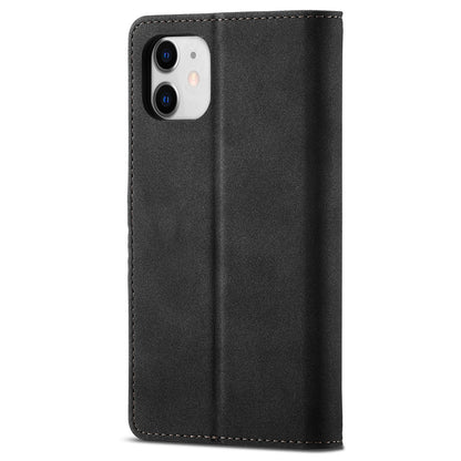 RFID Anti-theft Swiping Design Matte PU Leather Wallet Stand Phone Cover Shell for iPhone 11 6.1 inch