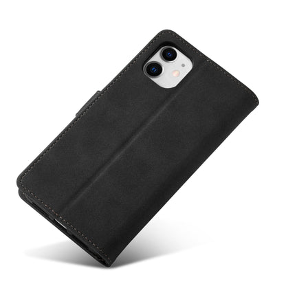 RFID Anti-theft Swiping Design Matte PU Leather Wallet Stand Phone Cover Shell for iPhone 11 6.1 inch