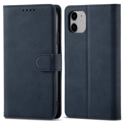 RFID Anti-theft Swiping Design Matte PU Leather Wallet Stand Phone Cover Shell for iPhone 11 6.1 inch