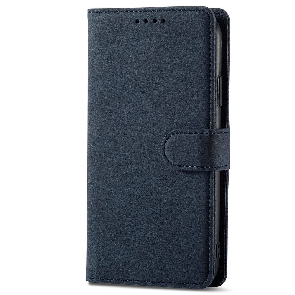 RFID Anti-theft Swiping Design Matte PU Leather Wallet Stand Phone Cover Shell for iPhone 11 6.1 inch