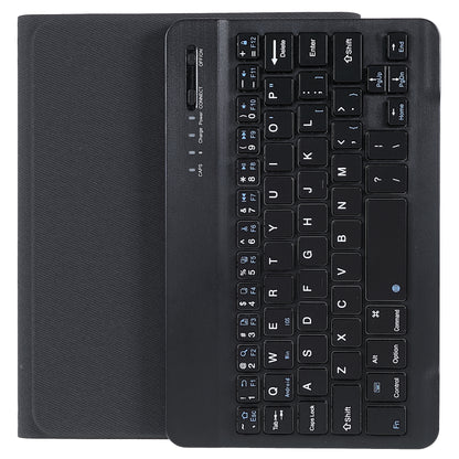 Wireless Bluetooth Keyboard + Auto Wake/Sleep Pen Slot Design Cloth Texture Tablet Leather Cover Shell for iPad mini (2021)