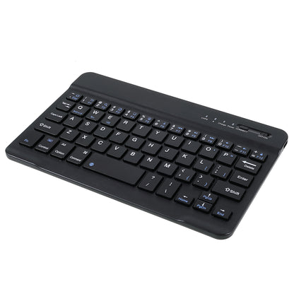 Wireless Bluetooth Keyboard + Auto Wake/Sleep Pen Slot Design Cloth Texture Tablet Leather Cover Shell for iPad mini (2021)
