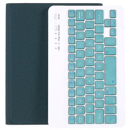Wireless Bluetooth Keyboard + Auto Wake/Sleep Pen Slot Design Cloth Texture Tablet Leather Cover Shell for iPad mini (2021)