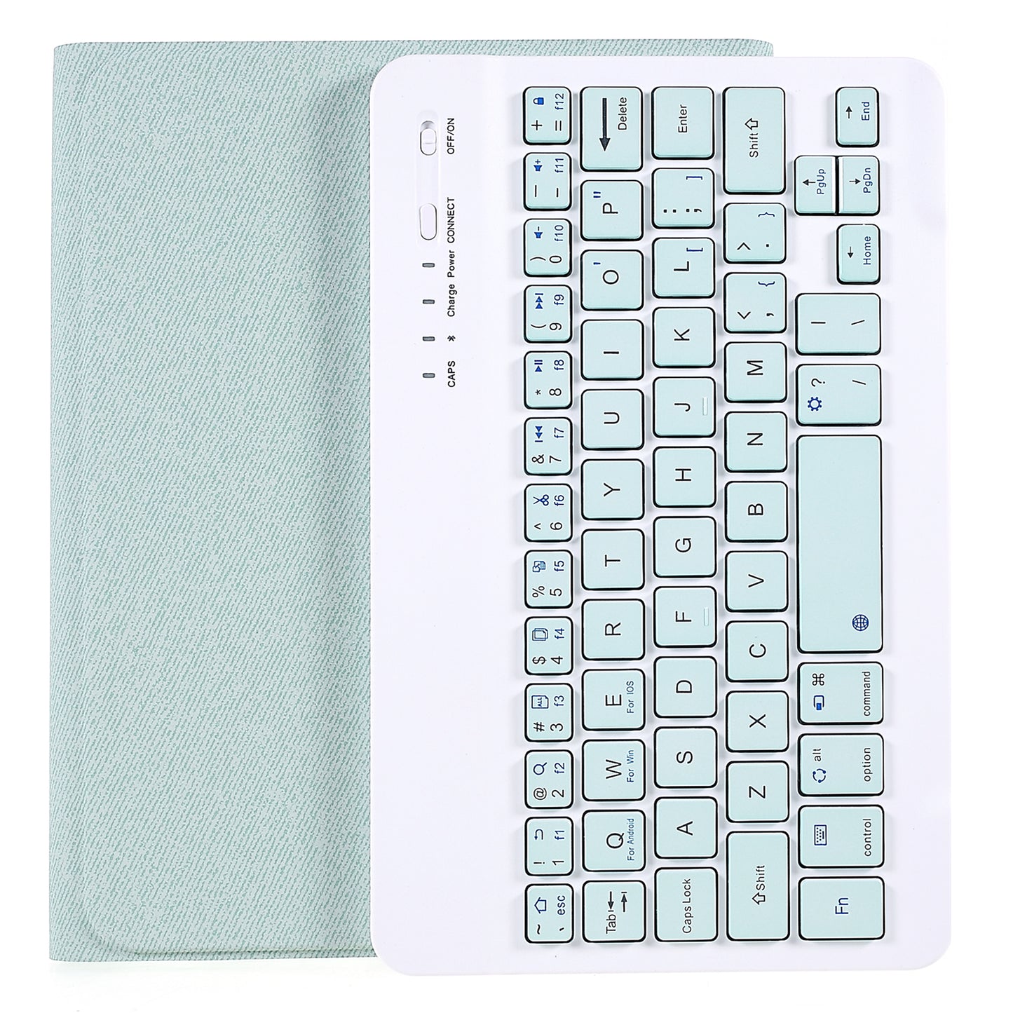 Wireless Bluetooth Keyboard + Auto Wake/Sleep Pen Slot Design Cloth Texture Tablet Leather Cover Shell for iPad mini (2021)