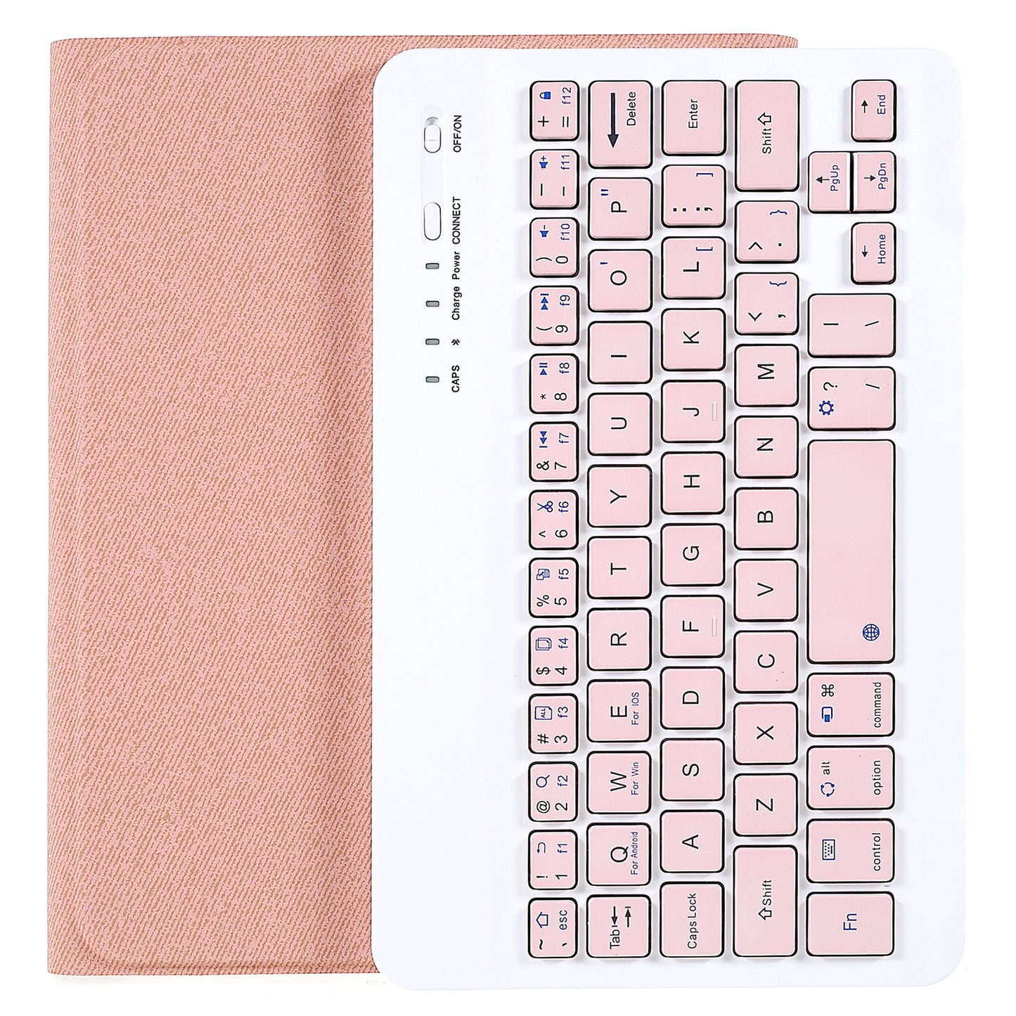 Wireless Bluetooth Keyboard + Auto Wake/Sleep Pen Slot Design Cloth Texture Tablet Leather Cover Shell for iPad mini (2021)