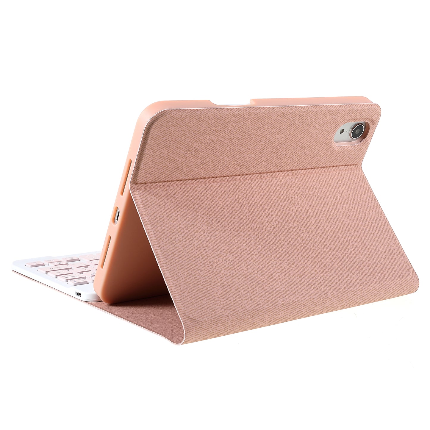 Wireless Bluetooth Keyboard + Auto Wake/Sleep Pen Slot Design Cloth Texture Tablet Leather Cover Shell for iPad mini (2021)