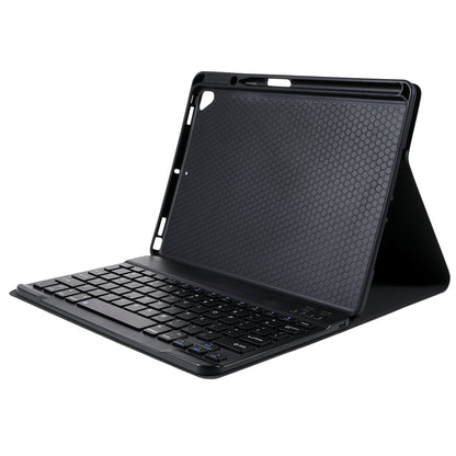 Bluetooth Wireless Keyboard + Cloth Texture TPU Pen Slot Tablet Case with Auto Wake/Sleep for iPad Pro 10.5-inch (2017)/iPad Air 10.5 inch (2019)/iPad 10.2 (2021)/(2020)/(2019)