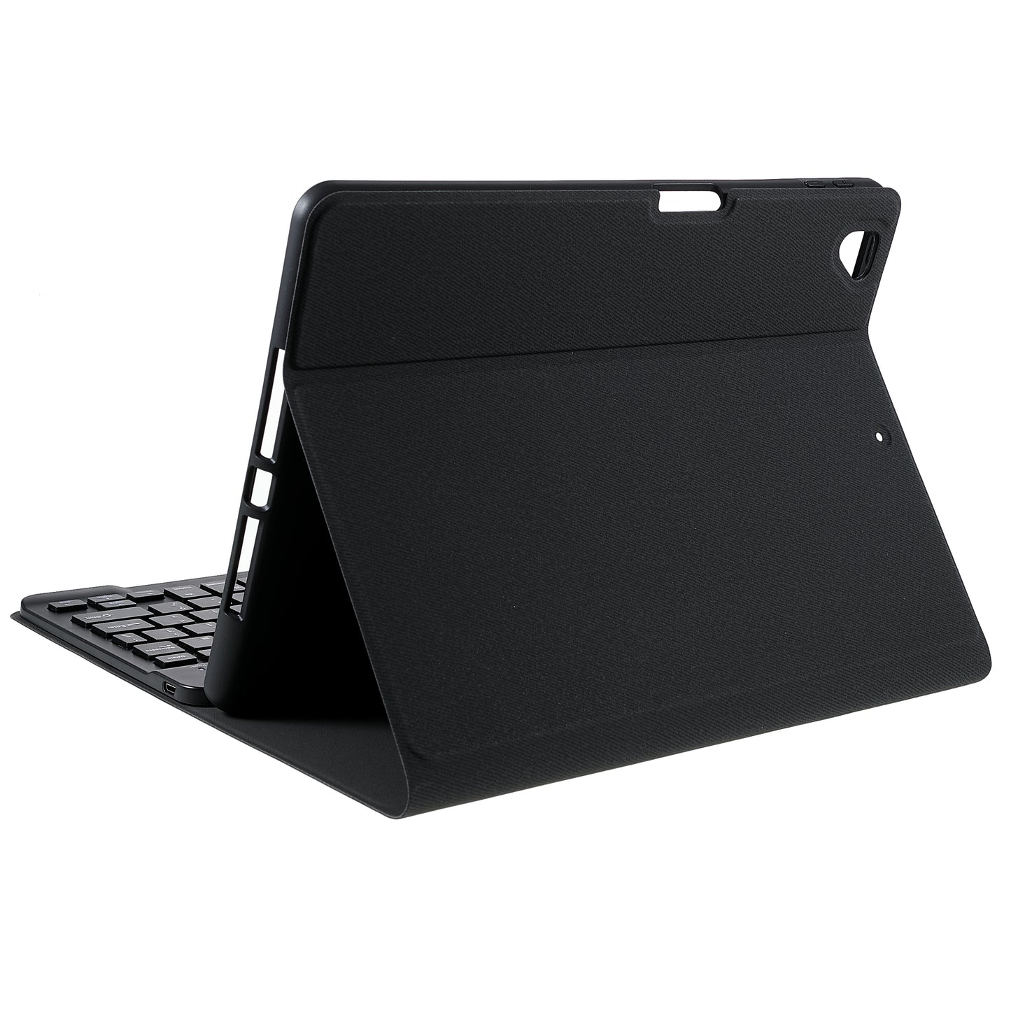 Bluetooth Wireless Keyboard + Cloth Texture TPU Pen Slot Tablet Case with Auto Wake/Sleep for iPad Pro 10.5-inch (2017)/iPad Air 10.5 inch (2019)/iPad 10.2 (2021)/(2020)/(2019)
