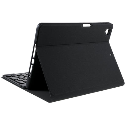 Bluetooth Wireless Keyboard + Cloth Texture TPU Pen Slot Tablet Case with Auto Wake/Sleep for iPad Pro 10.5-inch (2017)/iPad Air 10.5 inch (2019)/iPad 10.2 (2021)/(2020)/(2019)