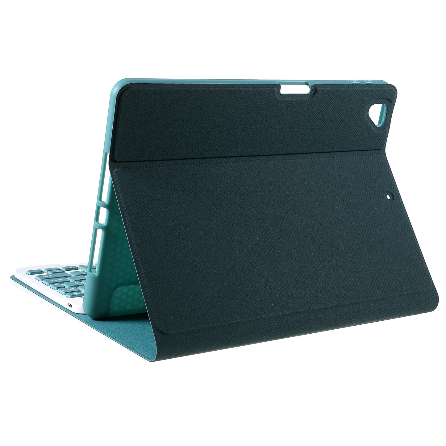 Bluetooth Wireless Keyboard + Cloth Texture TPU Pen Slot Tablet Case with Auto Wake/Sleep for iPad Pro 10.5-inch (2017)/iPad Air 10.5 inch (2019)/iPad 10.2 (2021)/(2020)/(2019)