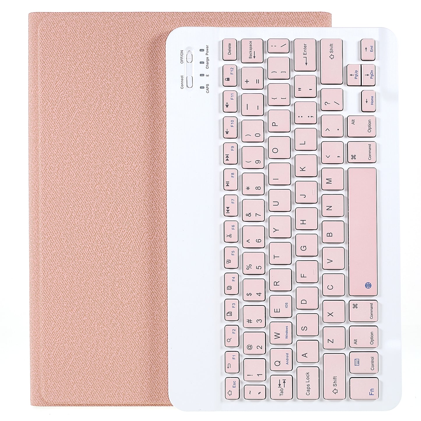 Bluetooth Wireless Keyboard + Cloth Texture TPU Pen Slot Tablet Case with Auto Wake/Sleep for iPad Pro 10.5-inch (2017)/iPad Air 10.5 inch (2019)/iPad 10.2 (2021)/(2020)/(2019)