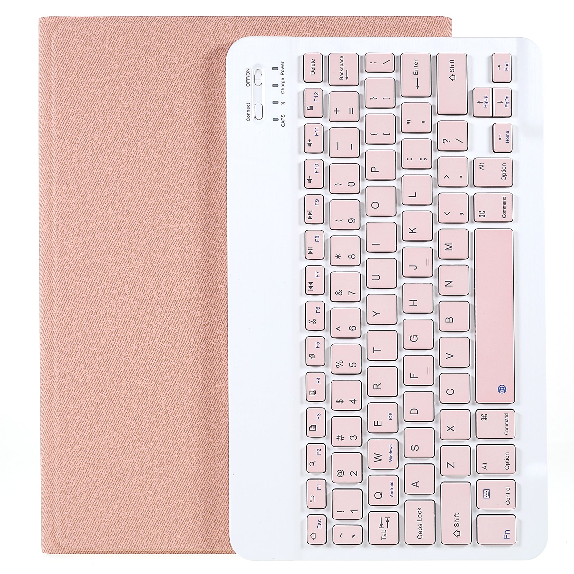 Bluetooth Wireless Keyboard + Cloth Texture TPU Pen Slot Tablet Case with Auto Wake/Sleep for iPad Pro 10.5-inch (2017)/iPad Air 10.5 inch (2019)/iPad 10.2 (2021)/(2020)/(2019)