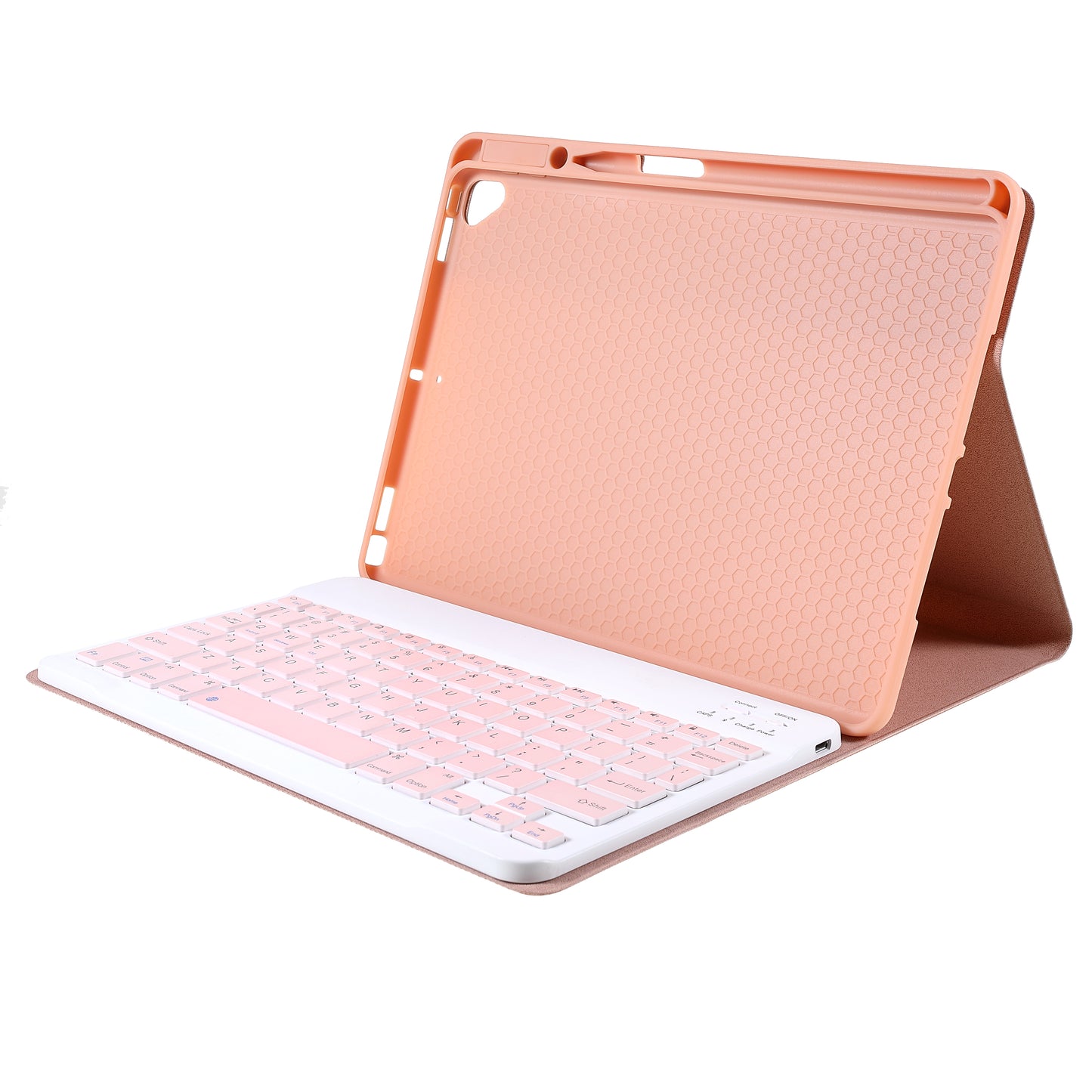 Bluetooth Wireless Keyboard + Cloth Texture TPU Pen Slot Tablet Case with Auto Wake/Sleep for iPad Pro 10.5-inch (2017)/iPad Air 10.5 inch (2019)/iPad 10.2 (2021)/(2020)/(2019)