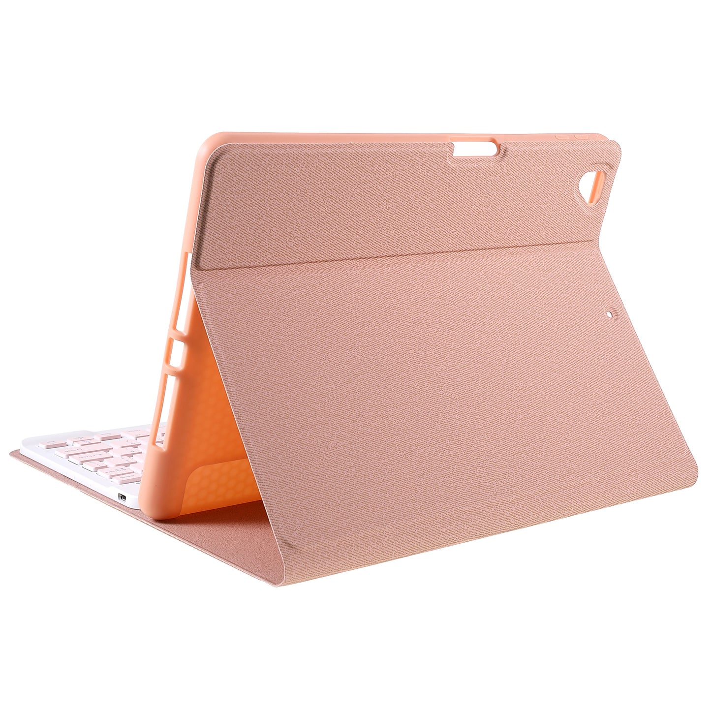 Bluetooth Wireless Keyboard + Cloth Texture TPU Pen Slot Tablet Case with Auto Wake/Sleep for iPad Pro 10.5-inch (2017)/iPad Air 10.5 inch (2019)/iPad 10.2 (2021)/(2020)/(2019)