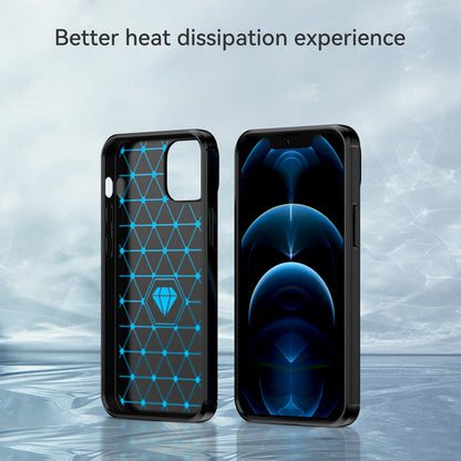 1.8mm Carbon Fiber Brushed Texture Flexible TPU Phone Back Case Protective Cover for iPhone 13 mini 5.4 inch