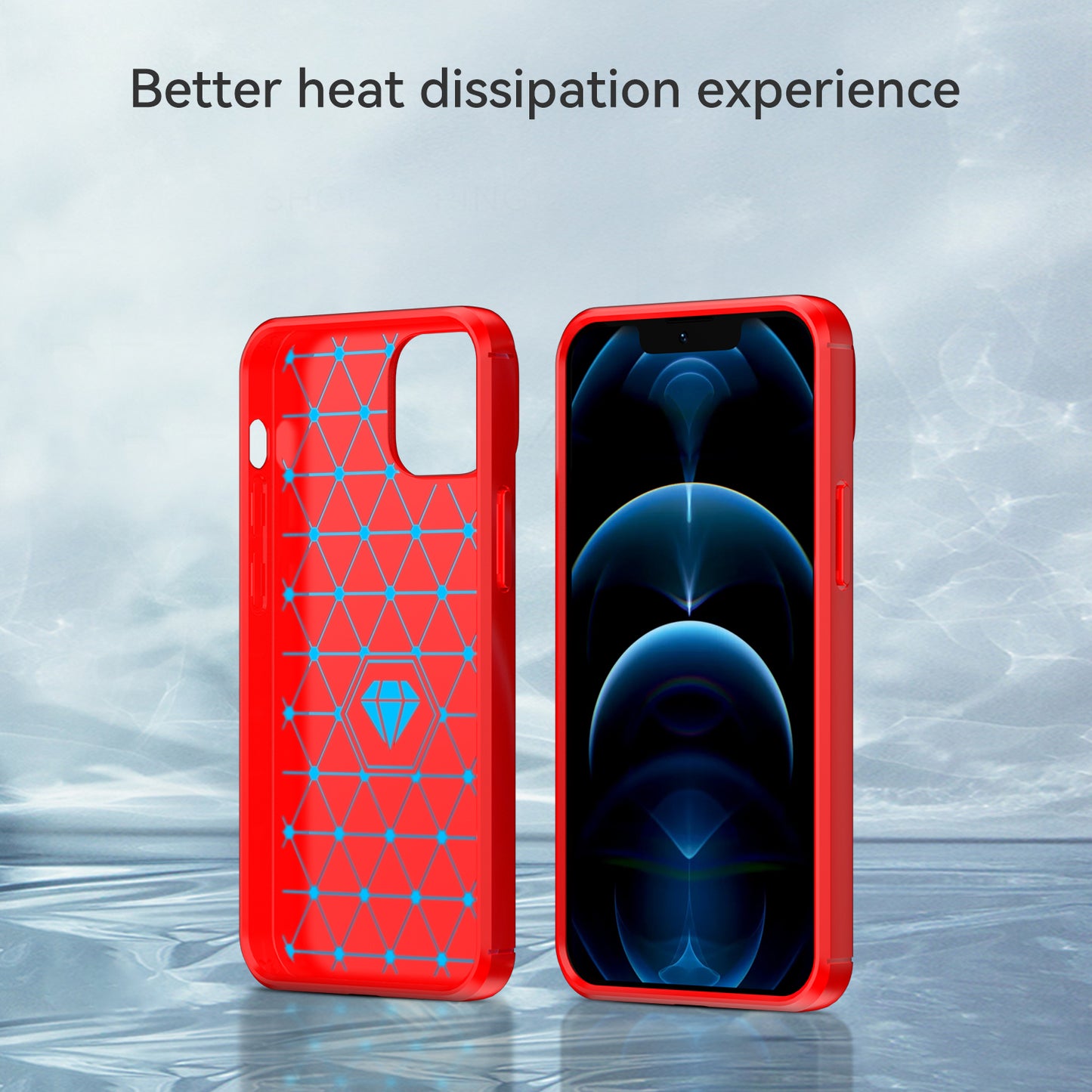 1.8mm Carbon Fiber Brushed Texture Flexible TPU Phone Back Case Protective Cover for iPhone 13 mini 5.4 inch