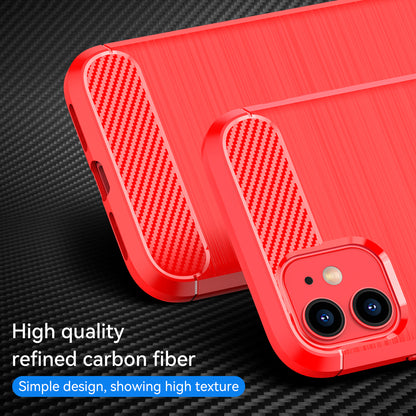 1.8mm Carbon Fiber Brushed Texture Impact Buffer TPU Back Case Mobile Phone Cover for iPhone 11 6.1 inch
