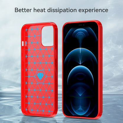 1.8mm Fingerprint-resistant Carbon Fiber Brushed Texture Back Case Flexible TPU Cover for iPhone 12 Pro Max 6.7 inch