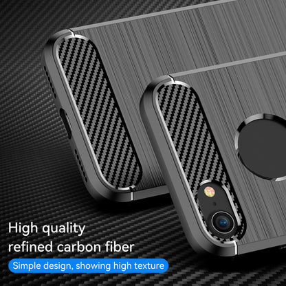 1.8mm Carbon Fiber Texture TPU Case Brushed Surface Phone Protective Cover for iPhone 8/7