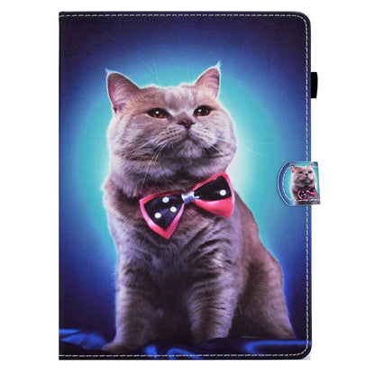 For iPad Pro 11-inch (2021)/(2020)/(2018)/Air (2020)/Air (2022) Pattern Printing Stitching PU Leather Auto Wake/Sleep Cover Card Slots Stand Tablet Case