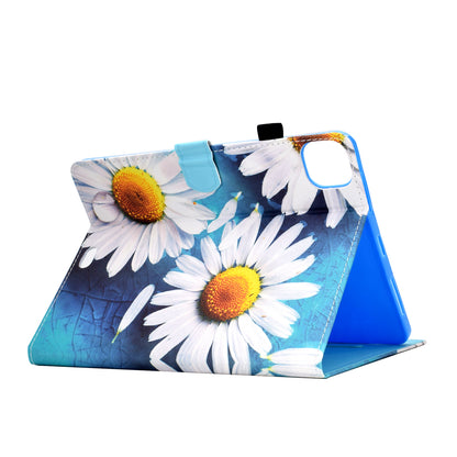 For iPad Pro 11-inch (2021)/(2020)/(2018)/Air (2020)/Air (2022) Pattern Printing Stitching PU Leather Auto Wake/Sleep Cover Card Slots Stand Tablet Case