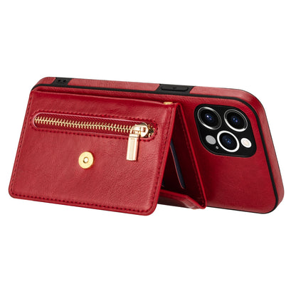 N.BEKUS for iPhone 13 Pro 6.1 inch Anti-scratch Drop-proof Kickstand Design Wallet PU Leather + TPU Phone Shell Case with Long Lanyard