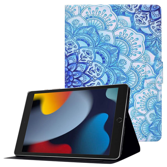 For iPad 10.2 (2021)/(2019)/(2020)/iPad Pro 10.5 (2017)/iPad Air 10.5 (2019) Pattern Printing PU Leather Tablet Case Cover Card Holder Stand Shell