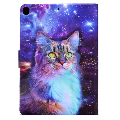 For iPad 10.2 (2021)/(2019)/(2020)/iPad Pro 10.5 (2017)/iPad Air 10.5 (2019) Pattern Printing PU Leather Tablet Case Cover Card Holder Stand Shell