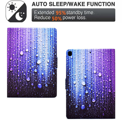 For iPad 10.2 (2021)/(2019)/(2020)/iPad Pro 10.5 (2017)/iPad Air 10.5 (2019) Pattern Printing PU Leather Tablet Case Cover Card Holder Stand Shell