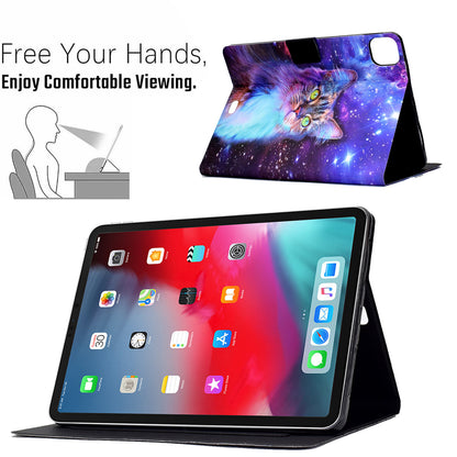 For iPad Pro 11-inch (2018)/(2020)/(2021)/iPad Air (2020)/Air (2022) Card Holder PU Leather Tablet Case Stand Pattern Printing Protective Cover