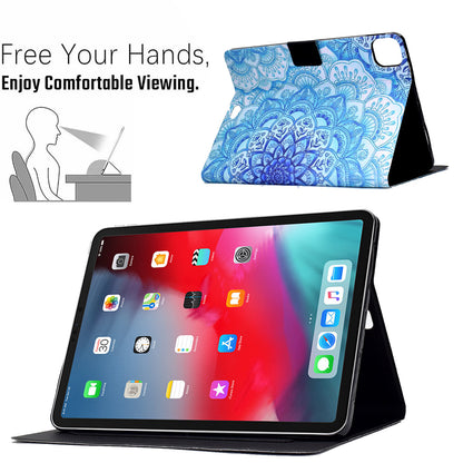 For iPad Pro 11-inch (2018)/(2020)/(2021)/iPad Air (2020)/Air (2022) Card Holder PU Leather Tablet Case Stand Pattern Printing Protective Cover