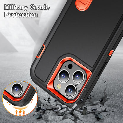 Defender Series Military Drop-resistant Phone Case for iPhone 13 Pro 6.1 inch, PC + TPU Cover with Kickstand