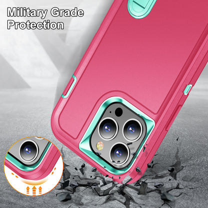 Defender Series Military Drop-resistant Phone Case for iPhone 13 Pro 6.1 inch, PC + TPU Cover with Kickstand