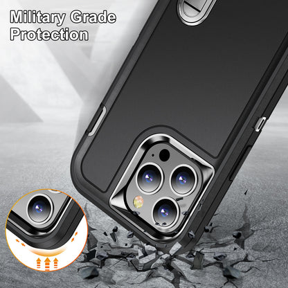 Defender Series Military Drop-resistant Phone Case for iPhone 13 Pro 6.1 inch, PC + TPU Cover with Kickstand