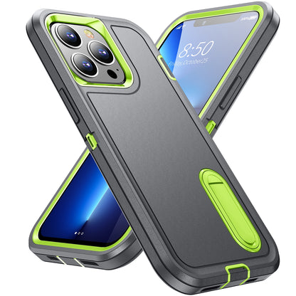 Defender Series Military Drop-resistant Phone Case for iPhone 13 Pro 6.1 inch, PC + TPU Cover with Kickstand