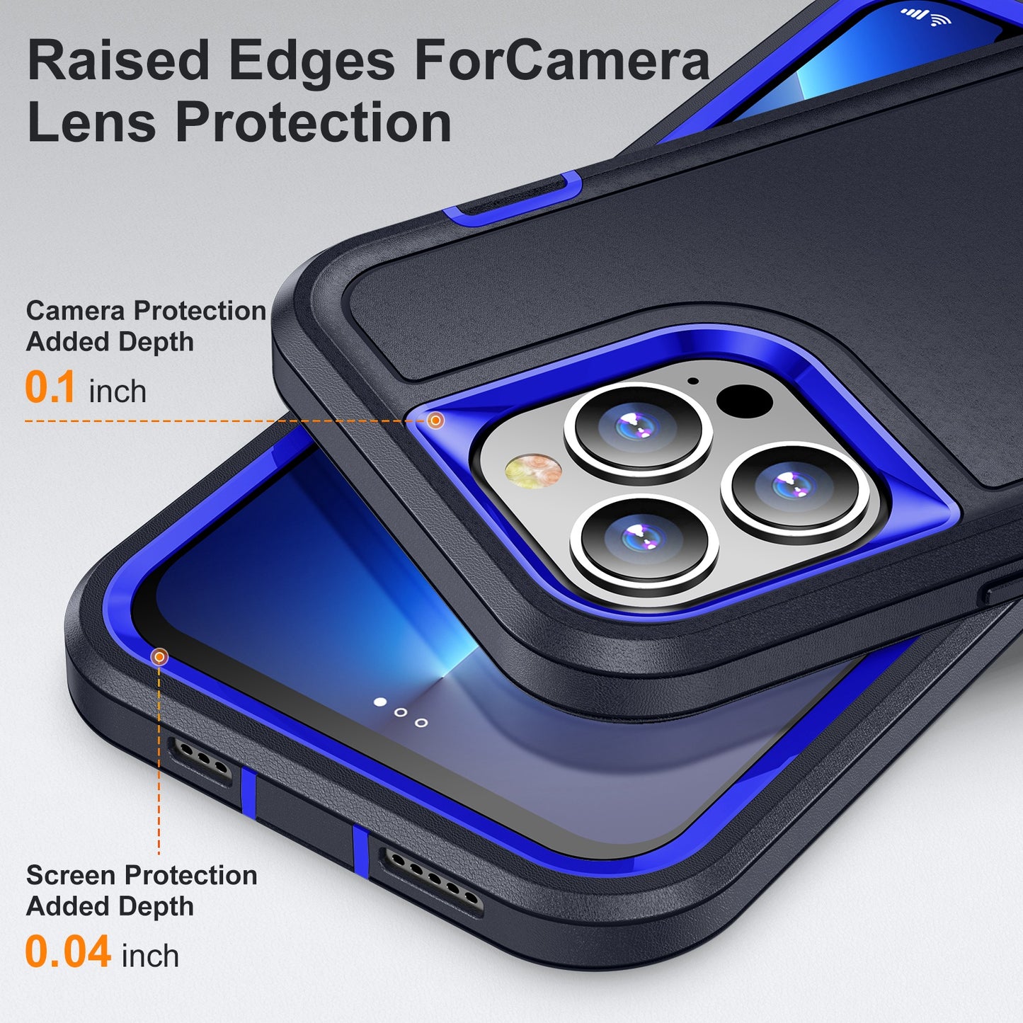 Defender Series Military Drop-resistant Phone Case for iPhone 13 Pro 6.1 inch, PC + TPU Cover with Kickstand