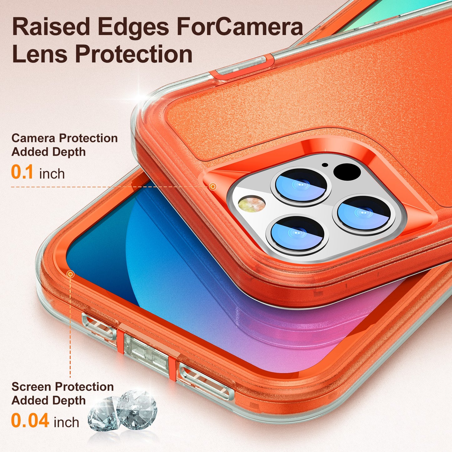 Defender Series Military Drop-resistant Phone Case for iPhone 13 Pro 6.1 inch, PC + TPU Cover with Kickstand