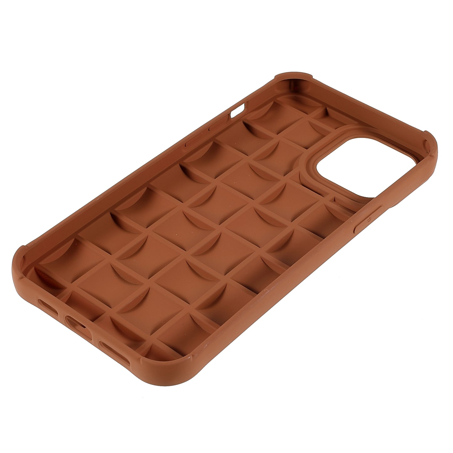 For iPhone 13 Pro 6.1 inch Mobile Phone Case Silicone Rubberized Shockproof 3D Grid Textured Phone Cover