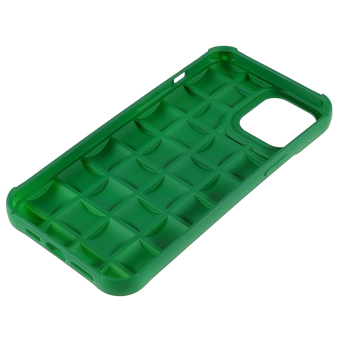 For iPhone 13 Pro 6.1 inch Mobile Phone Case Silicone Rubberized Shockproof 3D Grid Textured Phone Cover