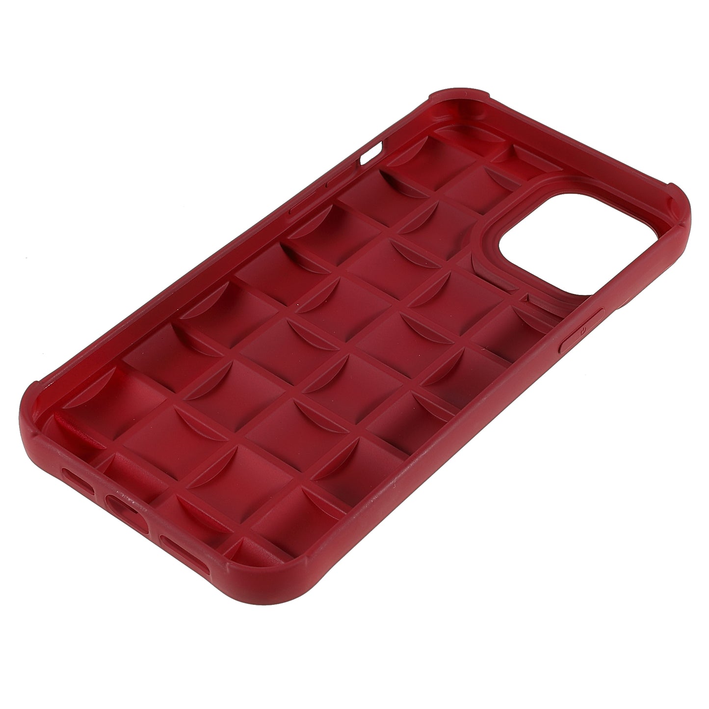 For iPhone 13 Pro 6.1 inch Mobile Phone Case Silicone Rubberized Shockproof 3D Grid Textured Phone Cover