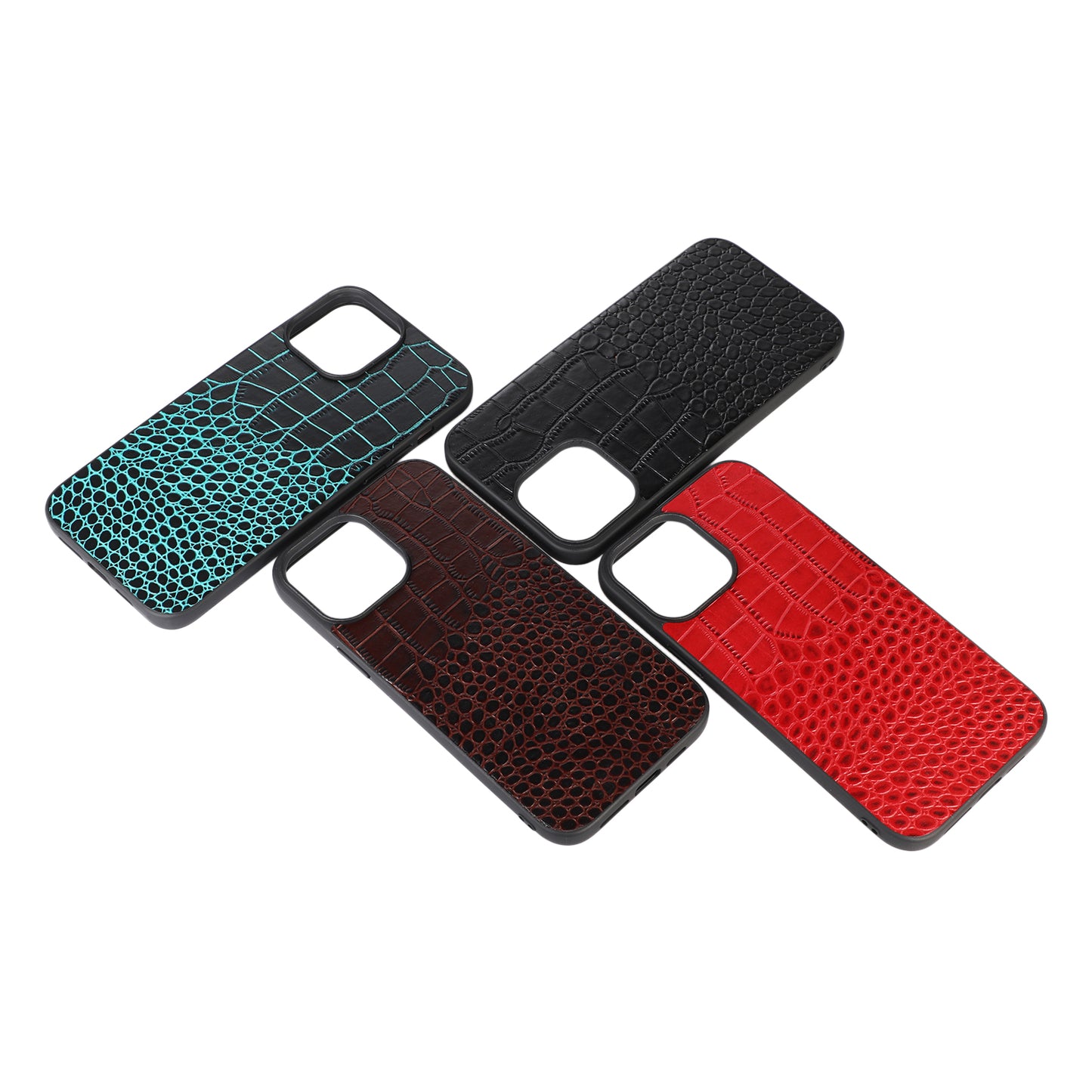 For iPhone 13 Pro 6.1 inch Mobile Phone Cover Genuine Cowhide Leather Crocodile Texture Inner PC + TPU Phone Case