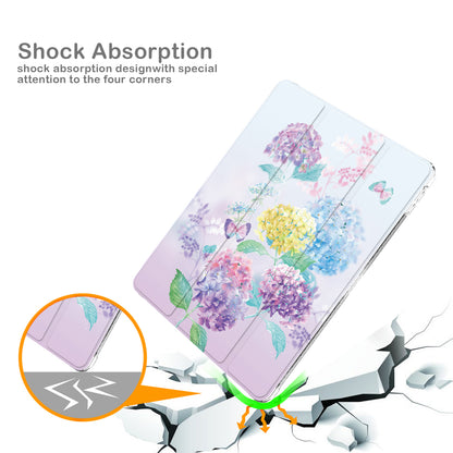 For iPad 10.2 (2021)/(2020)/(2019) Trifold Stand TPU+PU Leather Glittery Sequins Pattern Stylish Tablet Case Cover