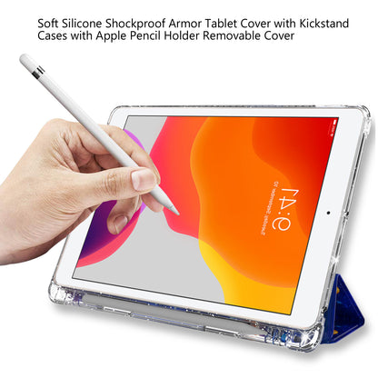 For iPad 10.2 (2021)/(2020)/(2019) Trifold Stand TPU+PU Leather Glittery Sequins Pattern Stylish Tablet Case Cover