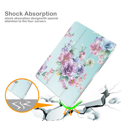 For iPad 10.2 (2021)/(2020)/(2019) Trifold Stand TPU+PU Leather Glittery Sequins Pattern Stylish Tablet Case Cover