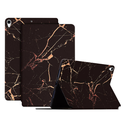 For iPad Air 10.5 inch (2019)/iPad Pro 10.5-inch (2017) Anti-fall Anti-fingerprints Pattern Printing Tablet Case PU Leather + TPU Stand Cover