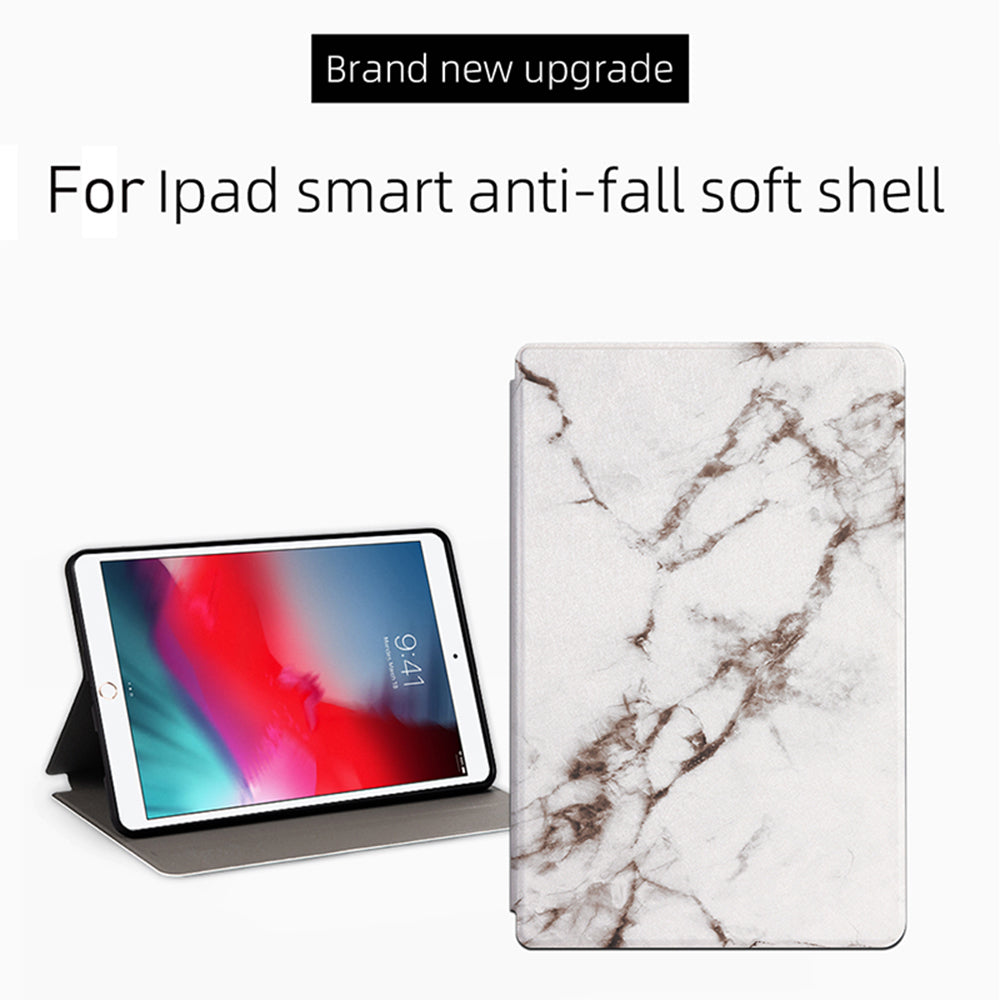 For iPad Air 10.5 inch (2019)/iPad Pro 10.5-inch (2017) Anti-fall Anti-fingerprints Pattern Printing Tablet Case PU Leather + TPU Stand Cover