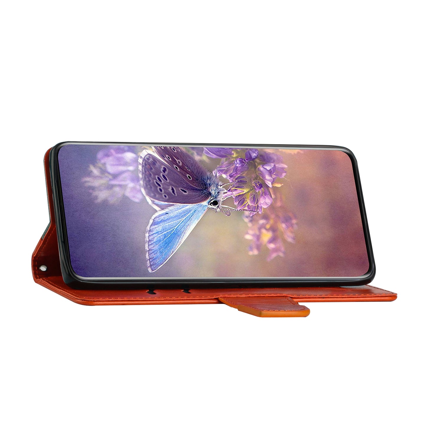 PU Leather Imprinting Butterfly Flower Case for iPhone 13 Pro 6.1 inch, Wallet Cover Foldable Stand Shell